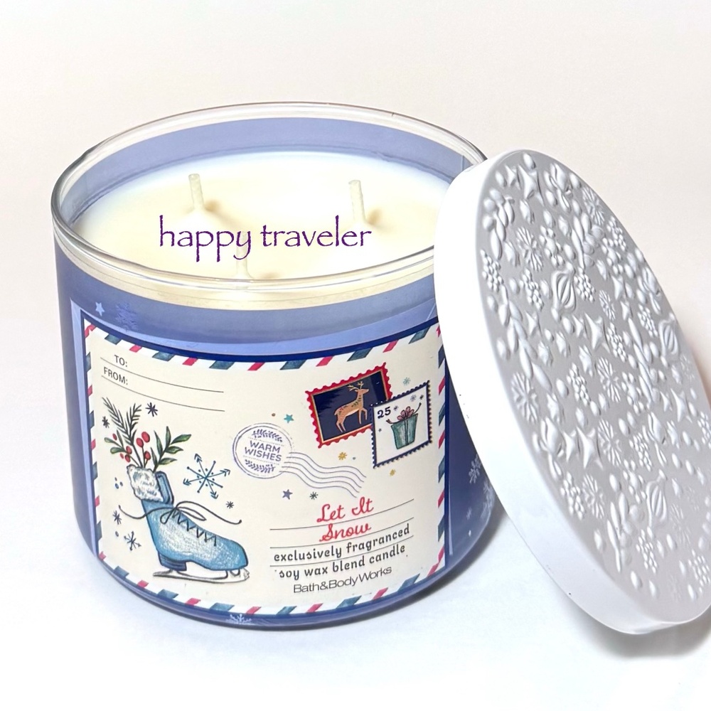 LET IT SNOW 3-Wick Candle - Picture 2 of 3